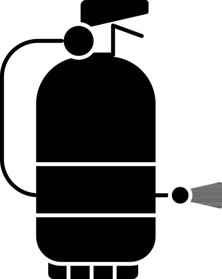 isolato fuoco estintore icona nel glifo stile. vettore