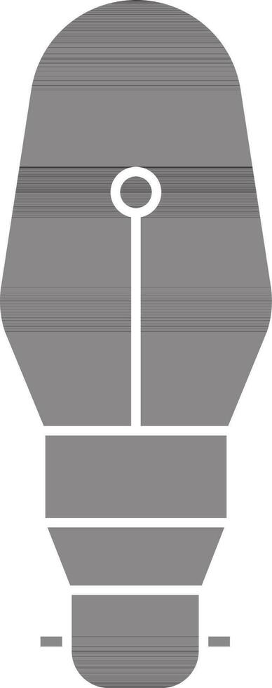illustrazione di mercurio lampadina icona nel nero e bianca colore. vettore