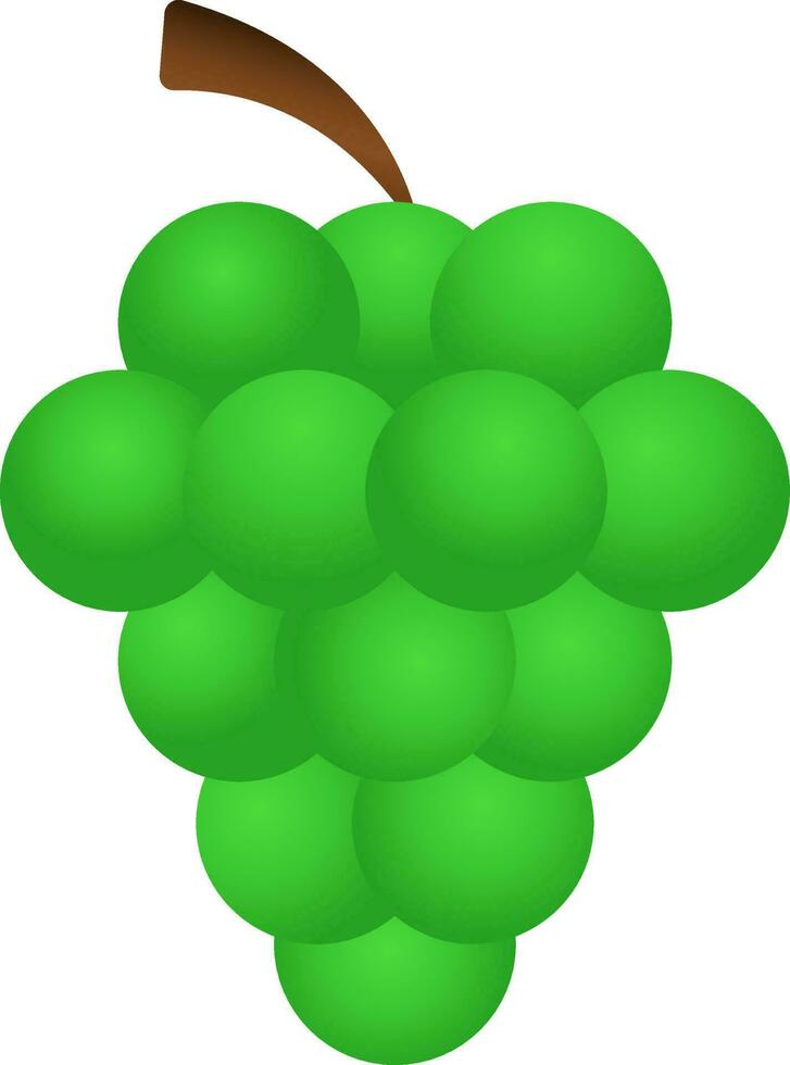 verde uva icona nel piatto stile. vettore
