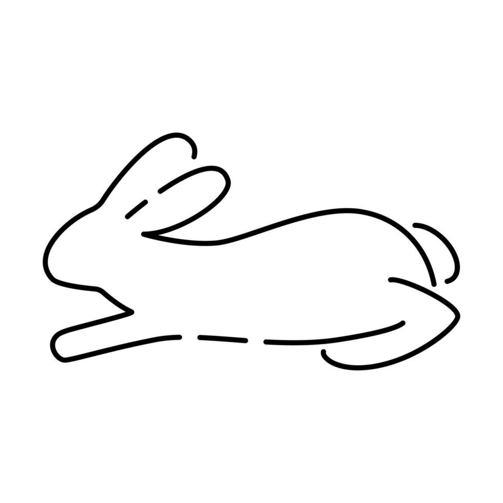 coniglio linea icona vettore. 2023 coniglio nuovo anno. Natale. animale tema. vettore