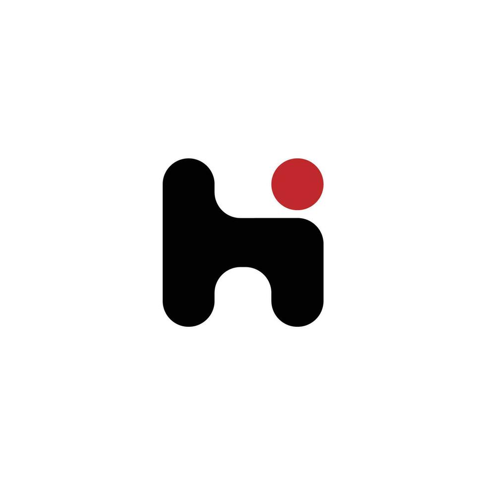 h logo lettera design simbolo vettore