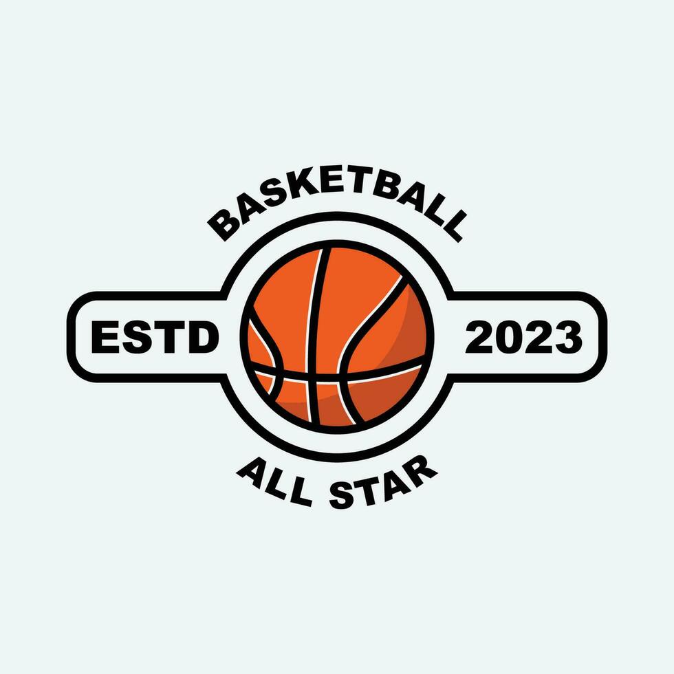 modello di progettazione di vettore di logo di pallacanestro