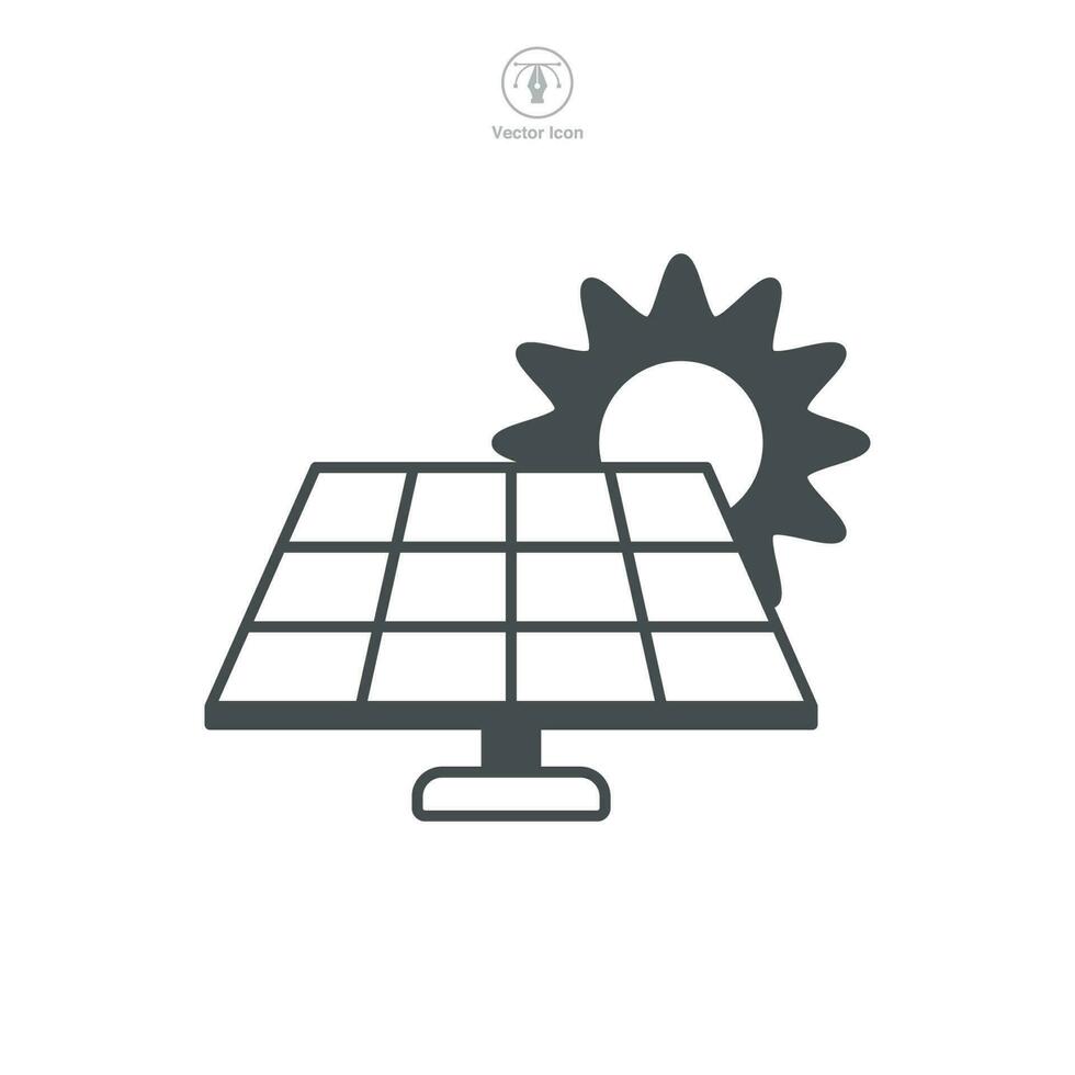 solare pannello icona simbolo modello per grafico e ragnatela design collezione logo vettore illustrazione
