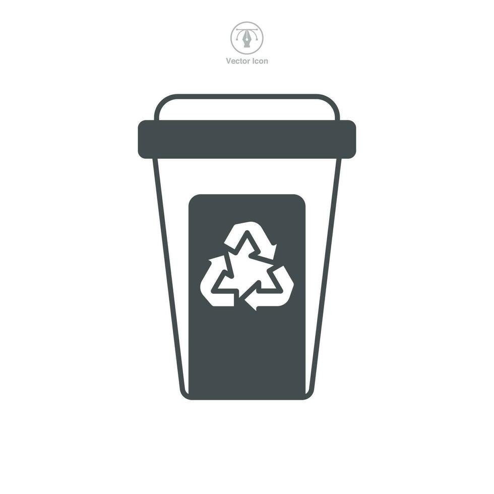 spazzatura può icona simbolo modello per grafico e ragnatela design collezione logo vettore illustrazione