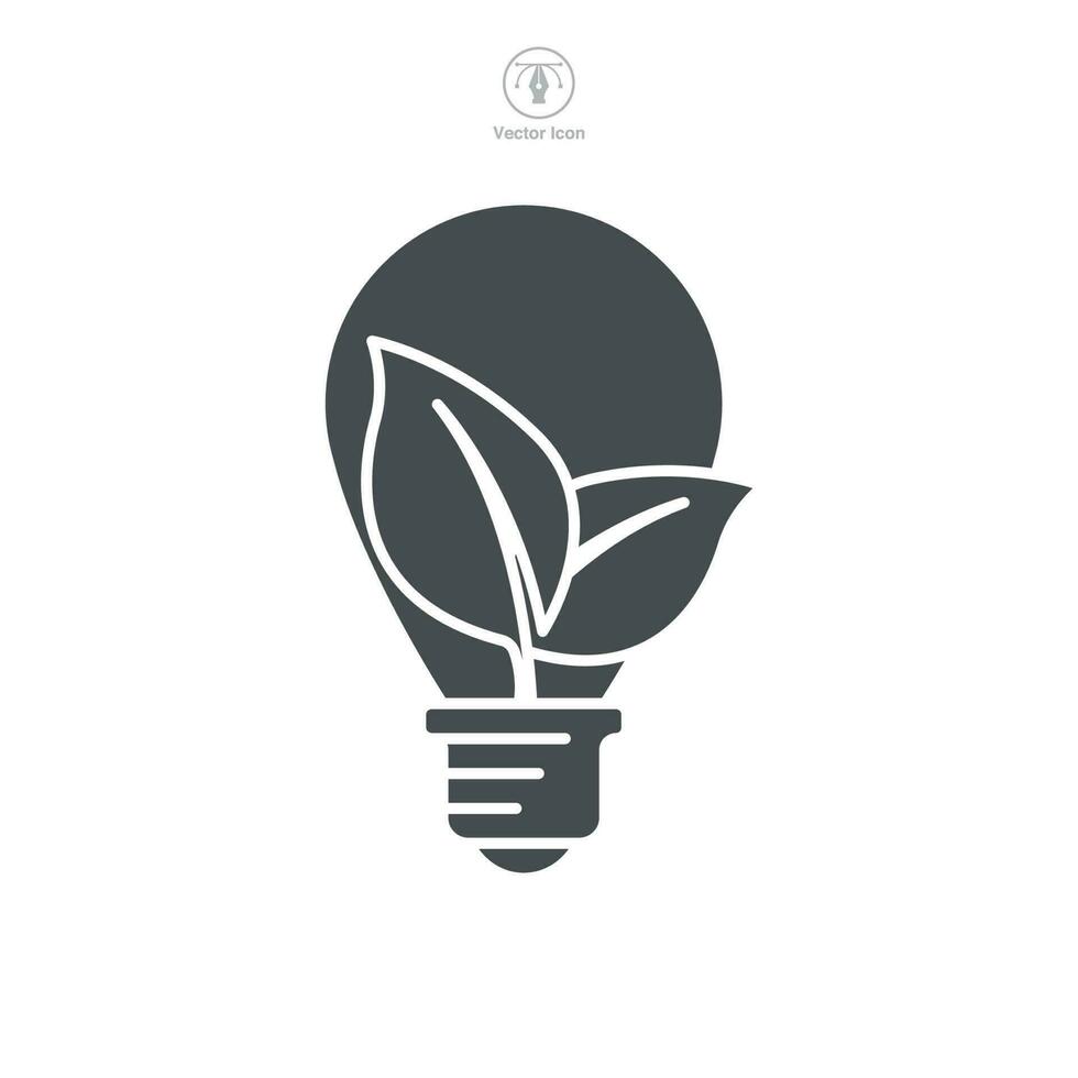sostenibile ecologico energia. verde eco energia icona simbolo modello per grafico e ragnatela design collezione logo vettore illustrazione