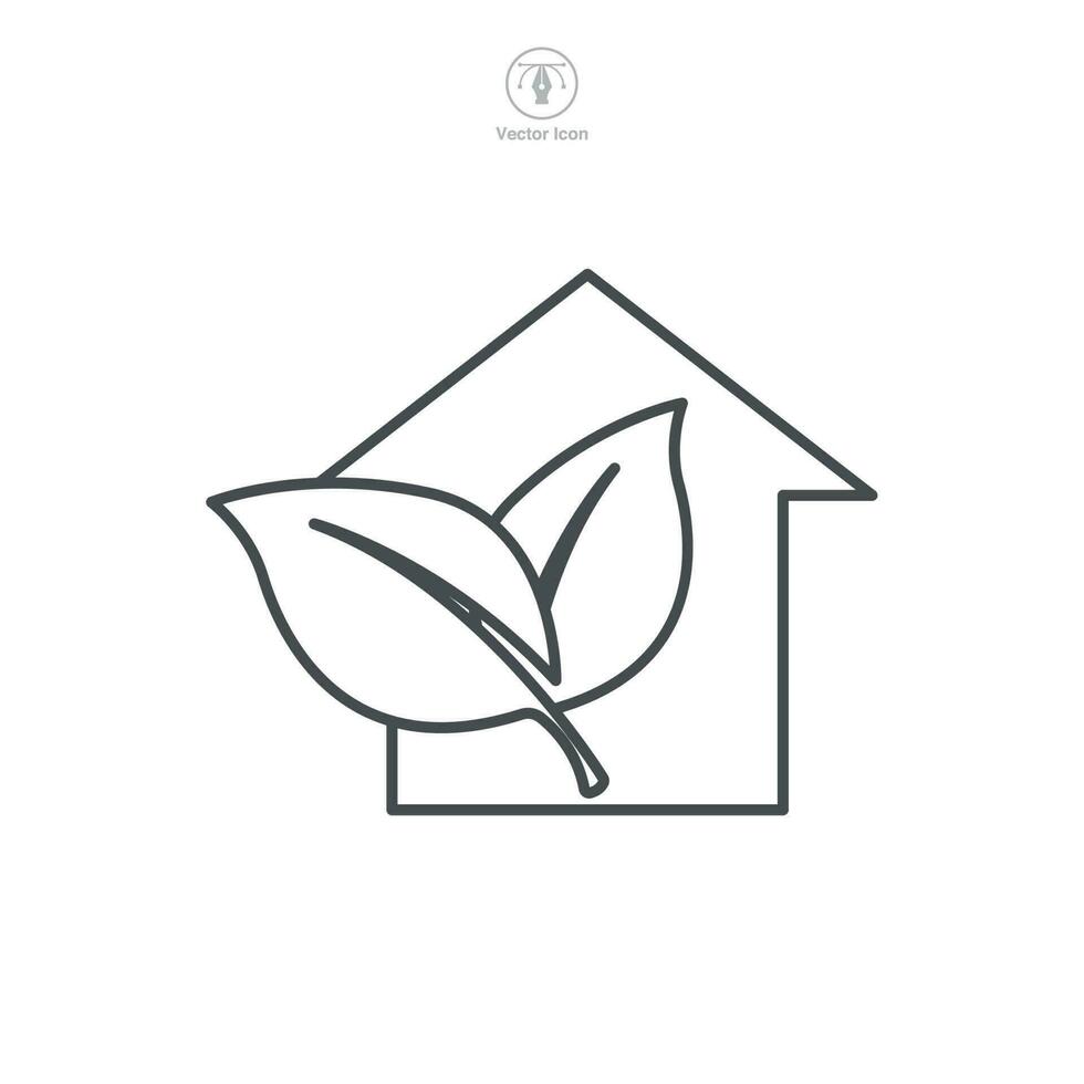 eco Casa icona simbolo modello per grafico e ragnatela design collezione logo vettore illustrazione