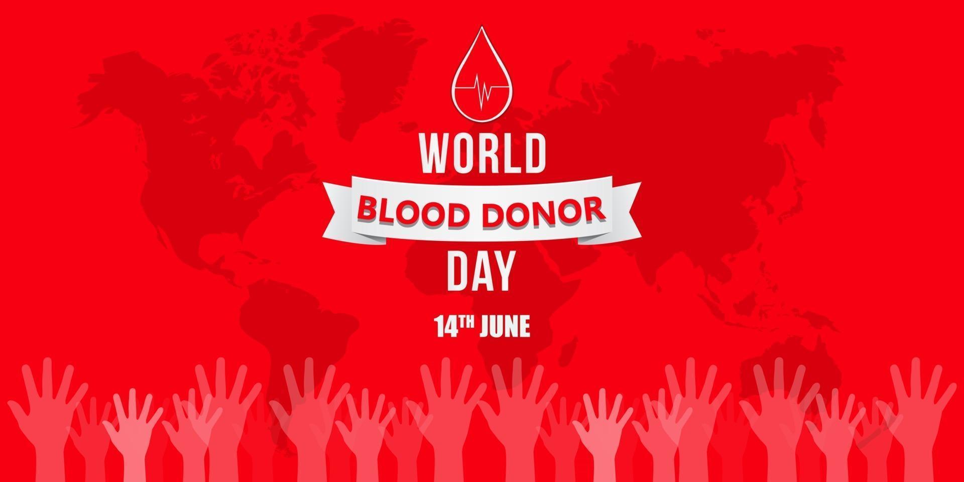 disegno di illustrazione vettoriale giornata mondiale del donatore di sangue