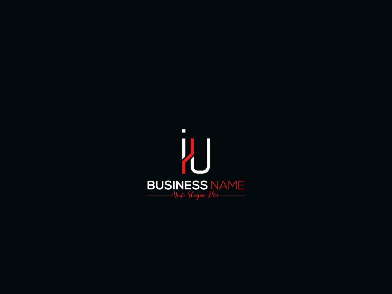 iniziale lusso iu lettera logo, attività commerciale iu logo icona vettore azione