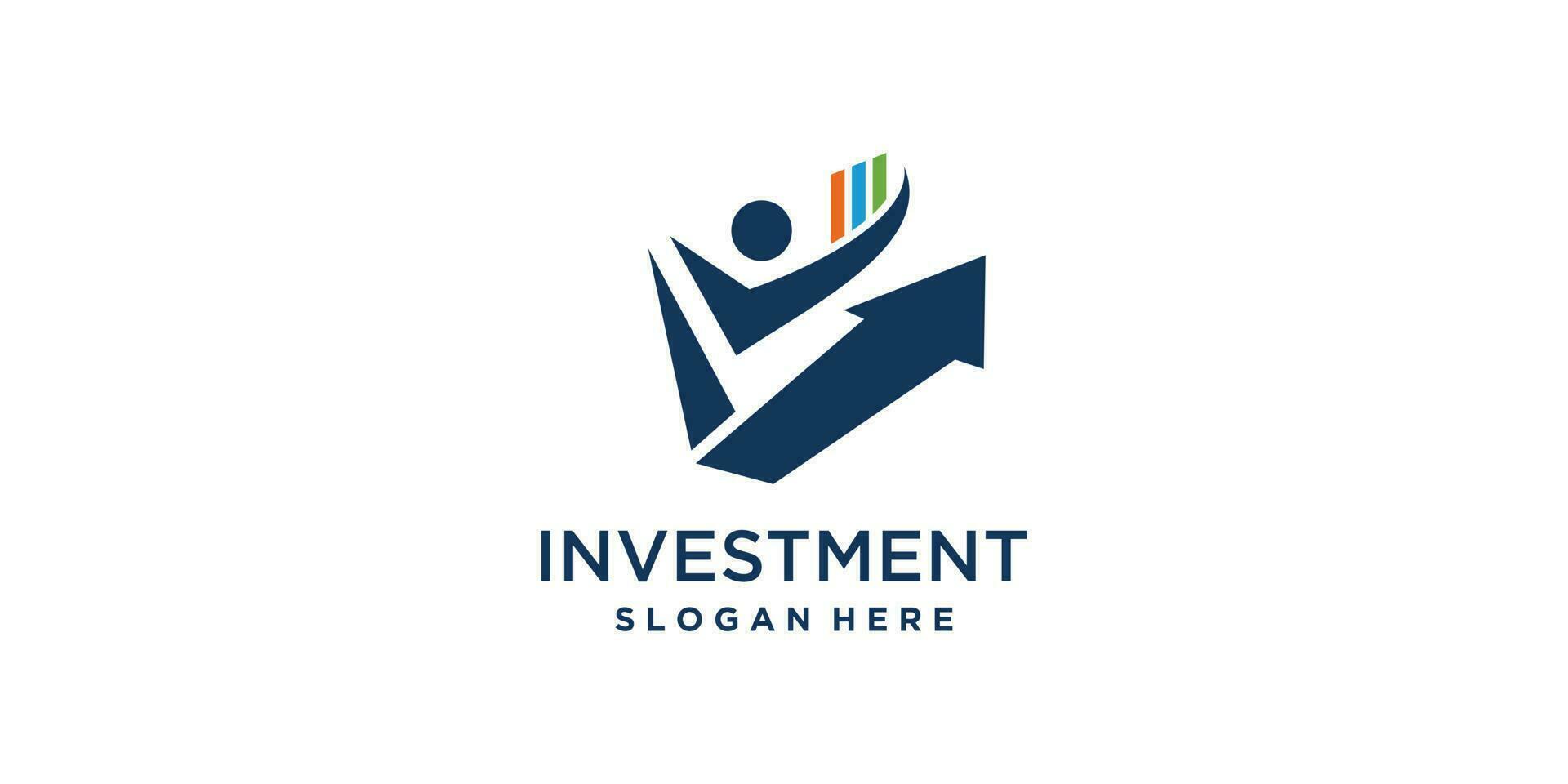 investimento logo design vettore con moderno stile