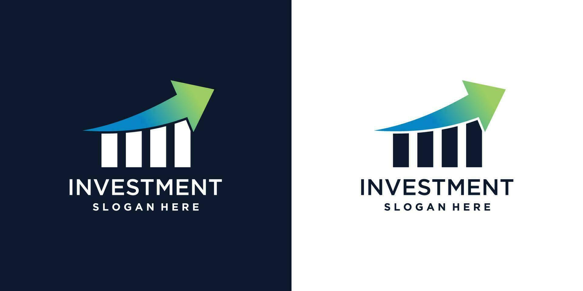 investimento logo design vettore con moderno stile