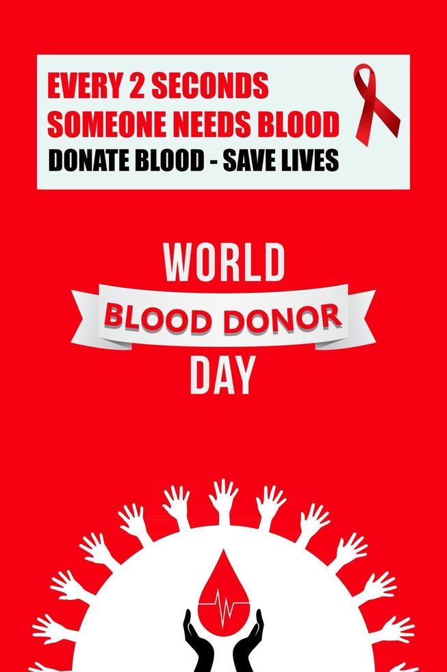 disegno di illustrazione vettoriale giornata mondiale del donatore di sangue