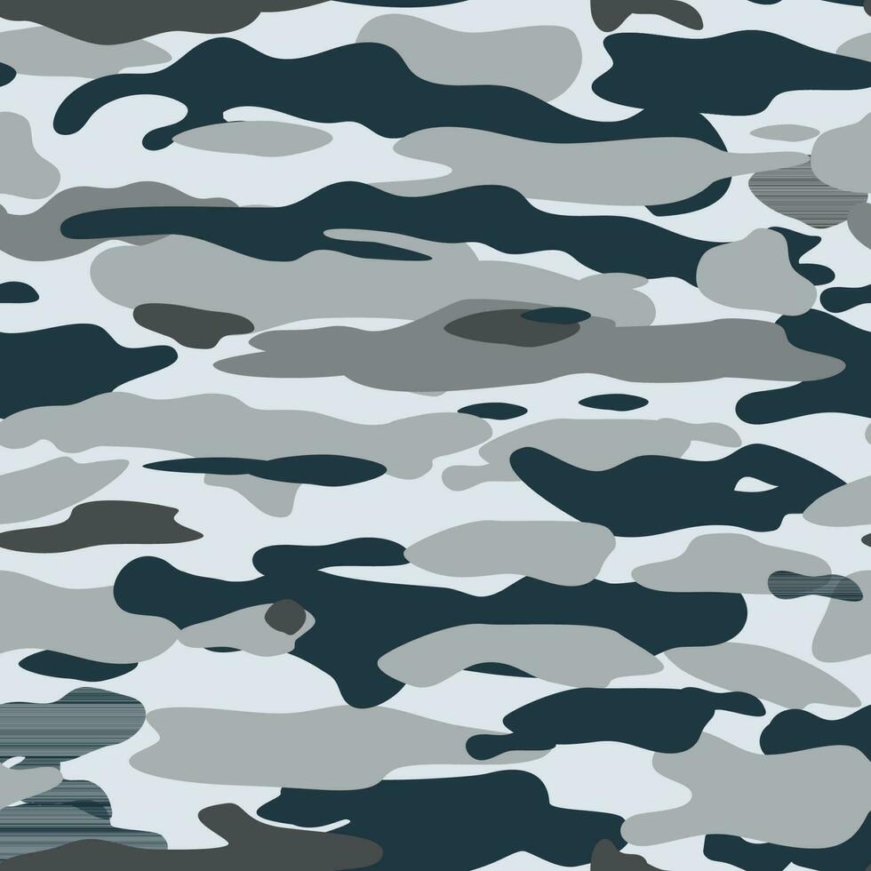 grigio camuffare senza soluzione di continuità modello sfondo Marina Militare grigio colore foresta struttura abstarct ripetere camuffare modello classico capi di abbigliamento stile sporco Camo grigio Stampa grigio nero foresta struttura vettore illustrazione