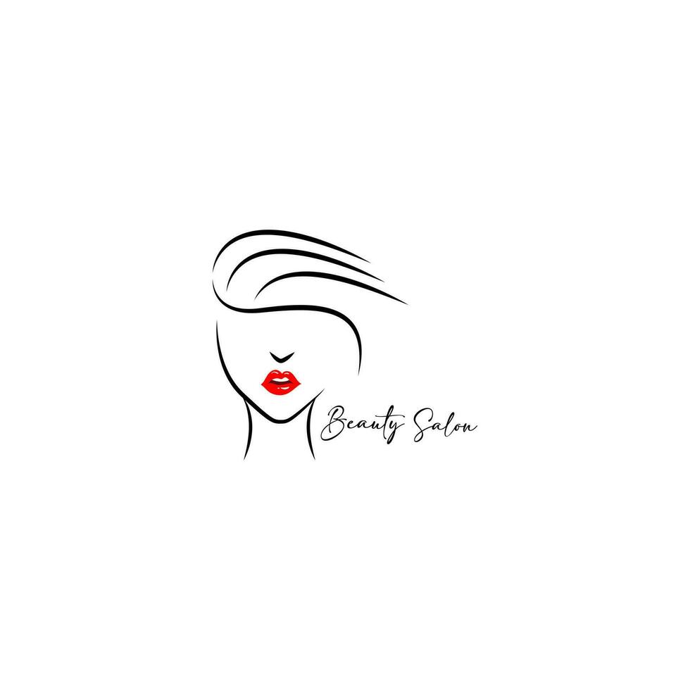 illustrazione di minimalista logo design silhouette Linee può essere Usato per bellezza prodotti, barbiere negozio per donne, simboli, in linea negozio sfondo muri vettore