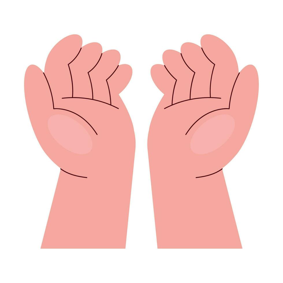 mani umano proteggere posizione icona vettore