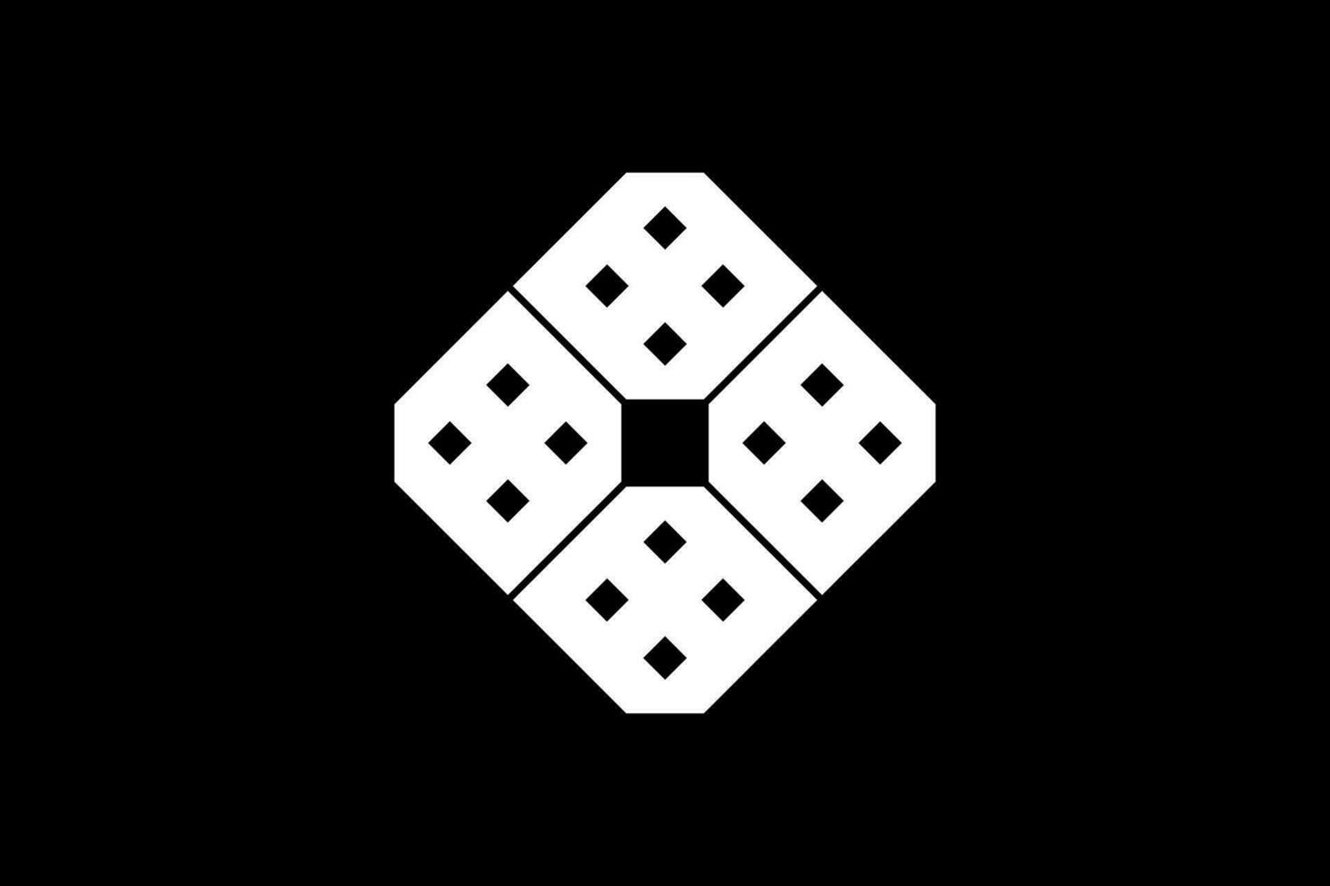 astratto rettangolo diamante nodo logo. cubo vettore icone. nero cubo icone. vettore piazza infinito logo