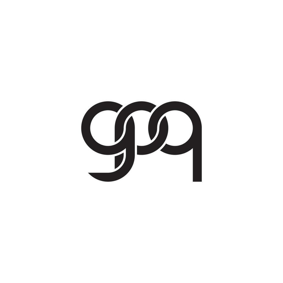 lettere gpq monogramma logo design vettore