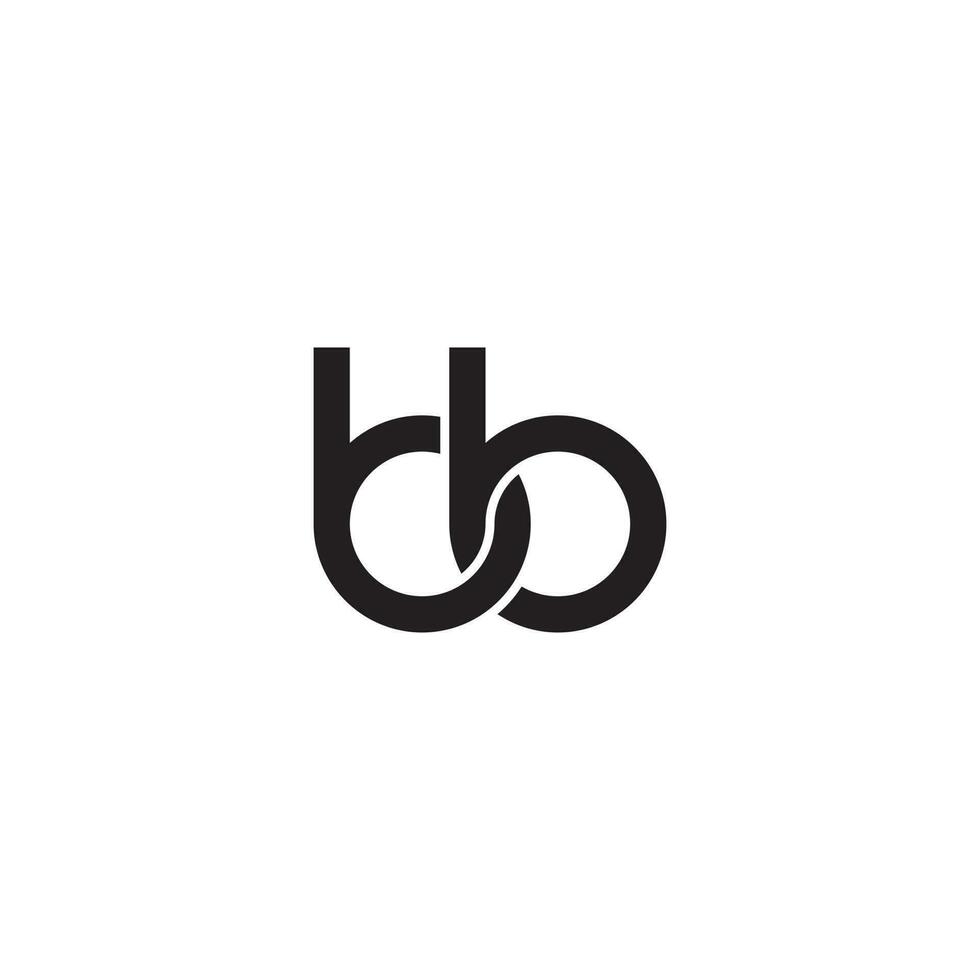 lettere bb monogramma logo design vettore