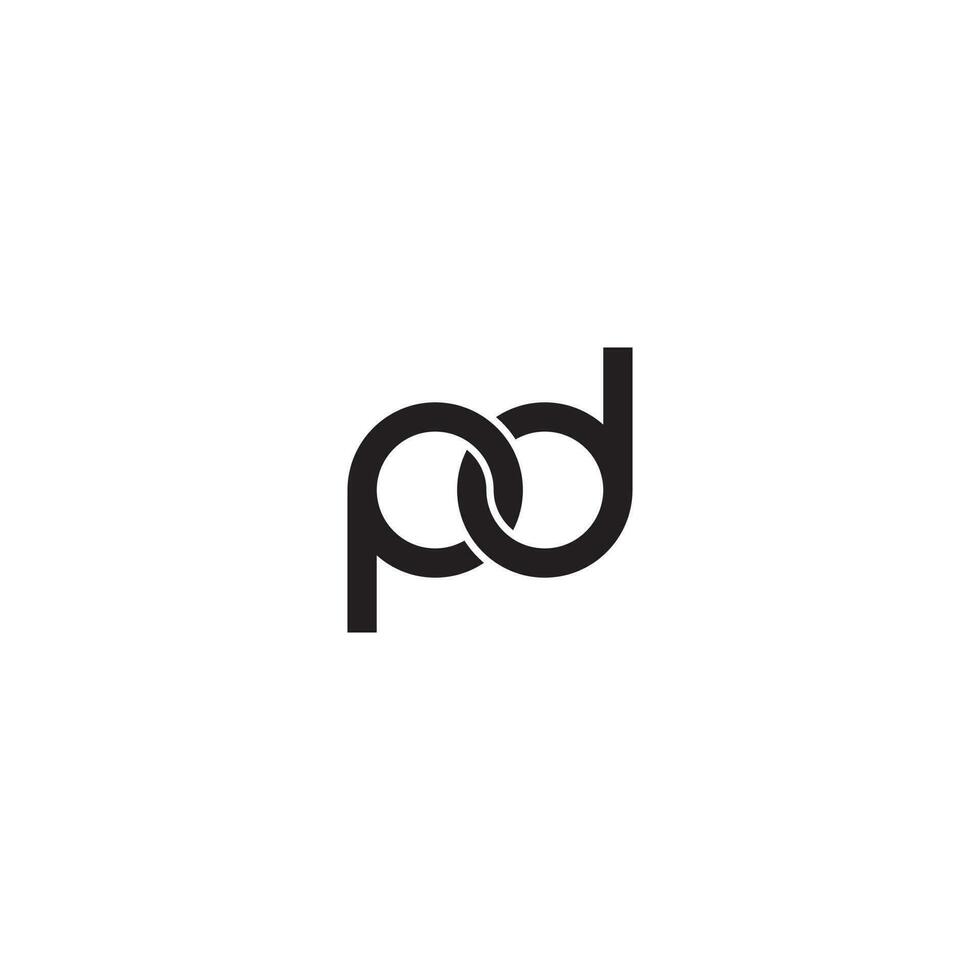 lettere pd monogramma logo design vettore