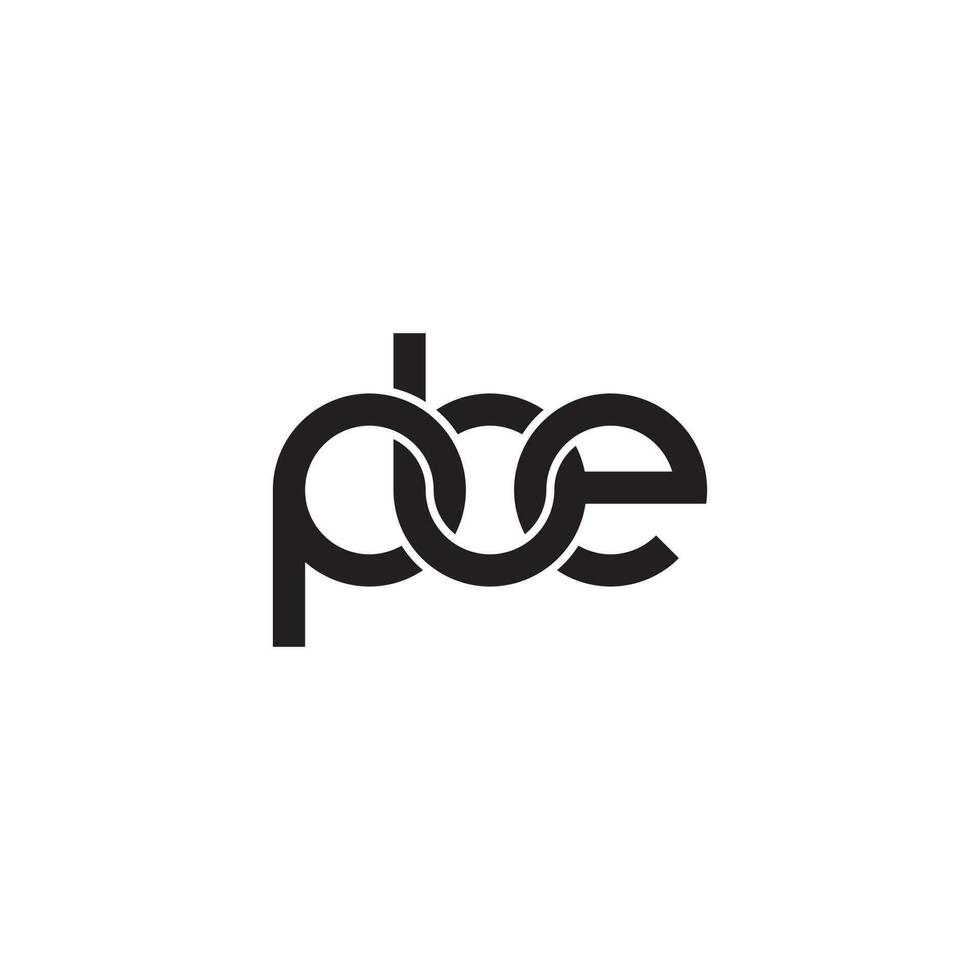 lettere pbe monogramma logo design vettore