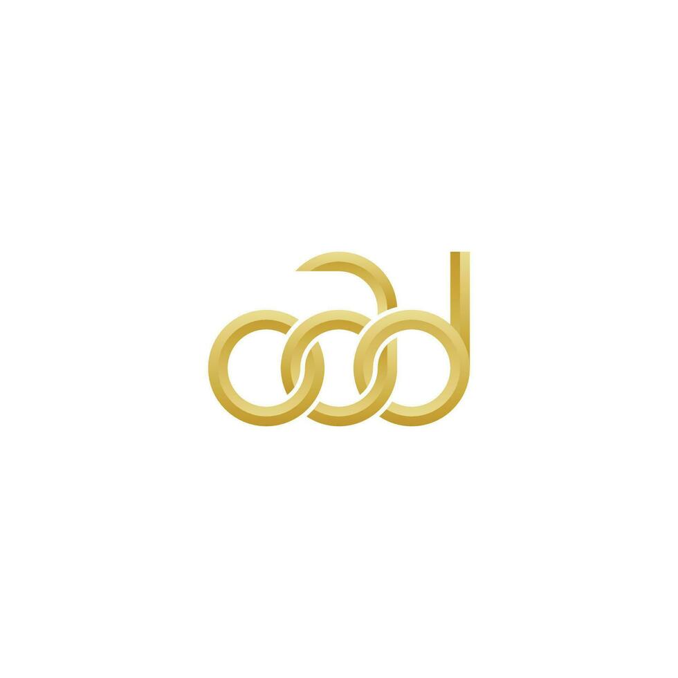 lettere oad monogramma logo design vettore