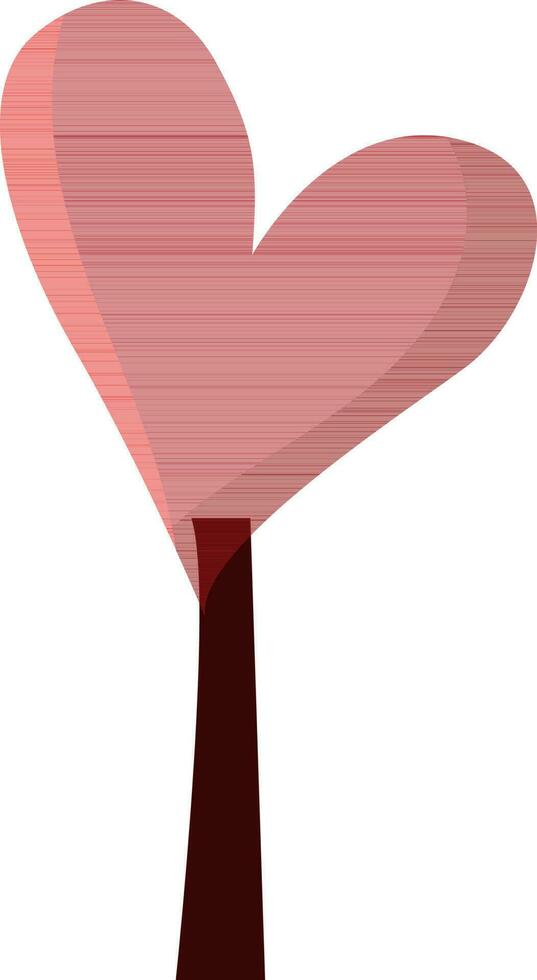 isolato cuore forma albero icona nel rosso colore. vettore