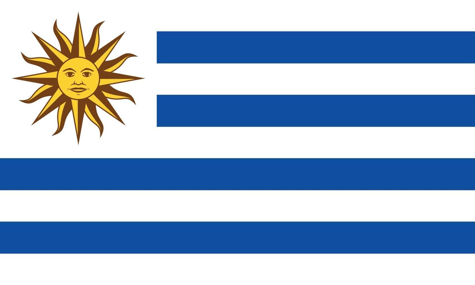 illustrazione vettoriale della bandiera dell'Uruguay