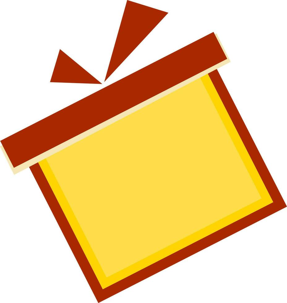 piatto illustrazione di rosso e giallo regalo scatola. vettore