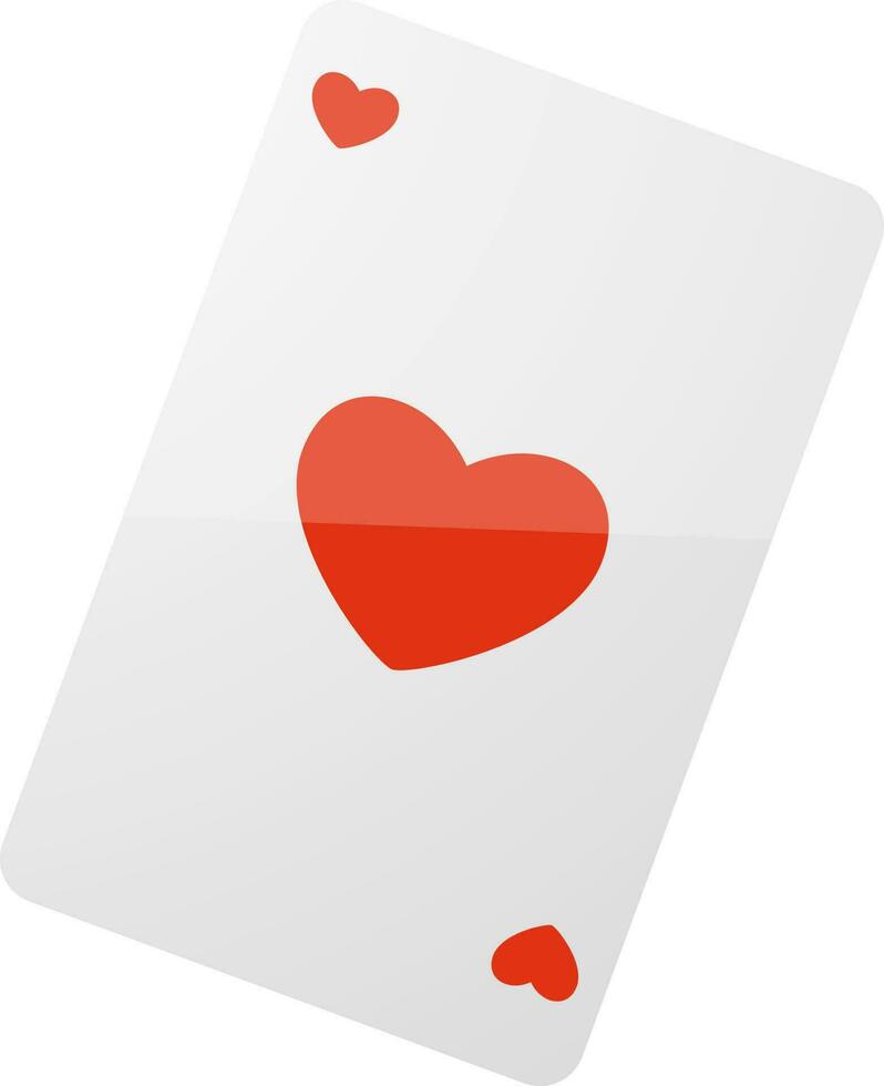 illustrazione di cuore giocando carta. vettore