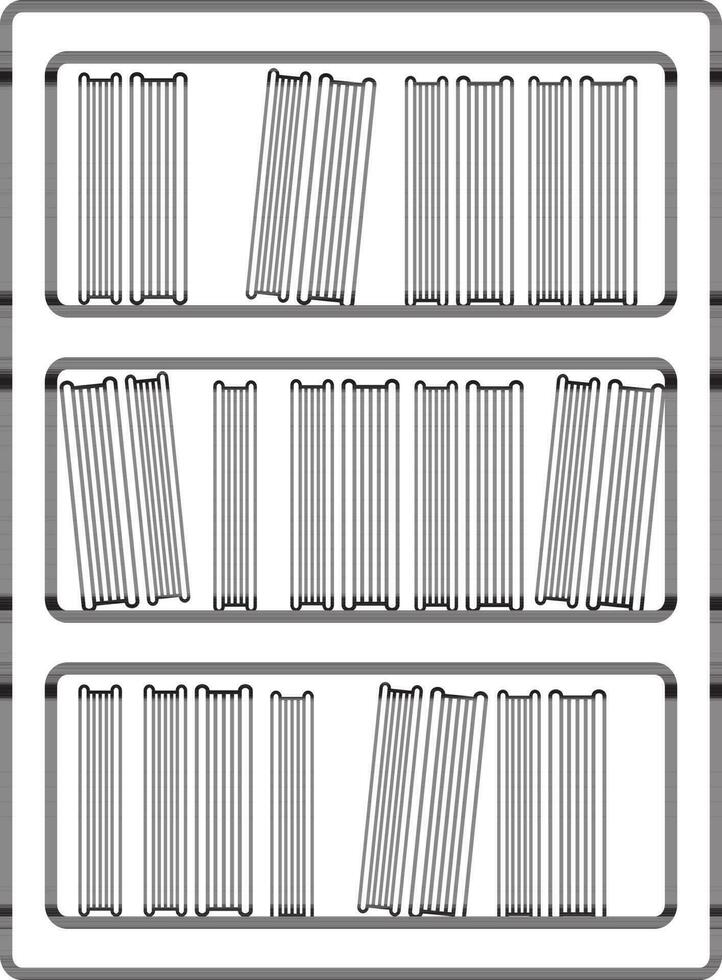 ictus stile di collezione di libri nel ripiano. vettore