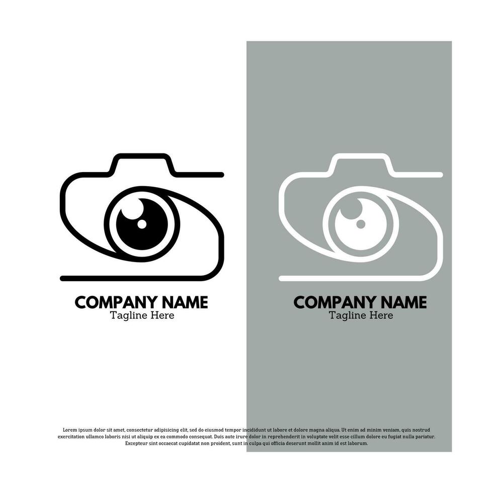 telecamera logo vettore design illustrazione, fotografia loghi design