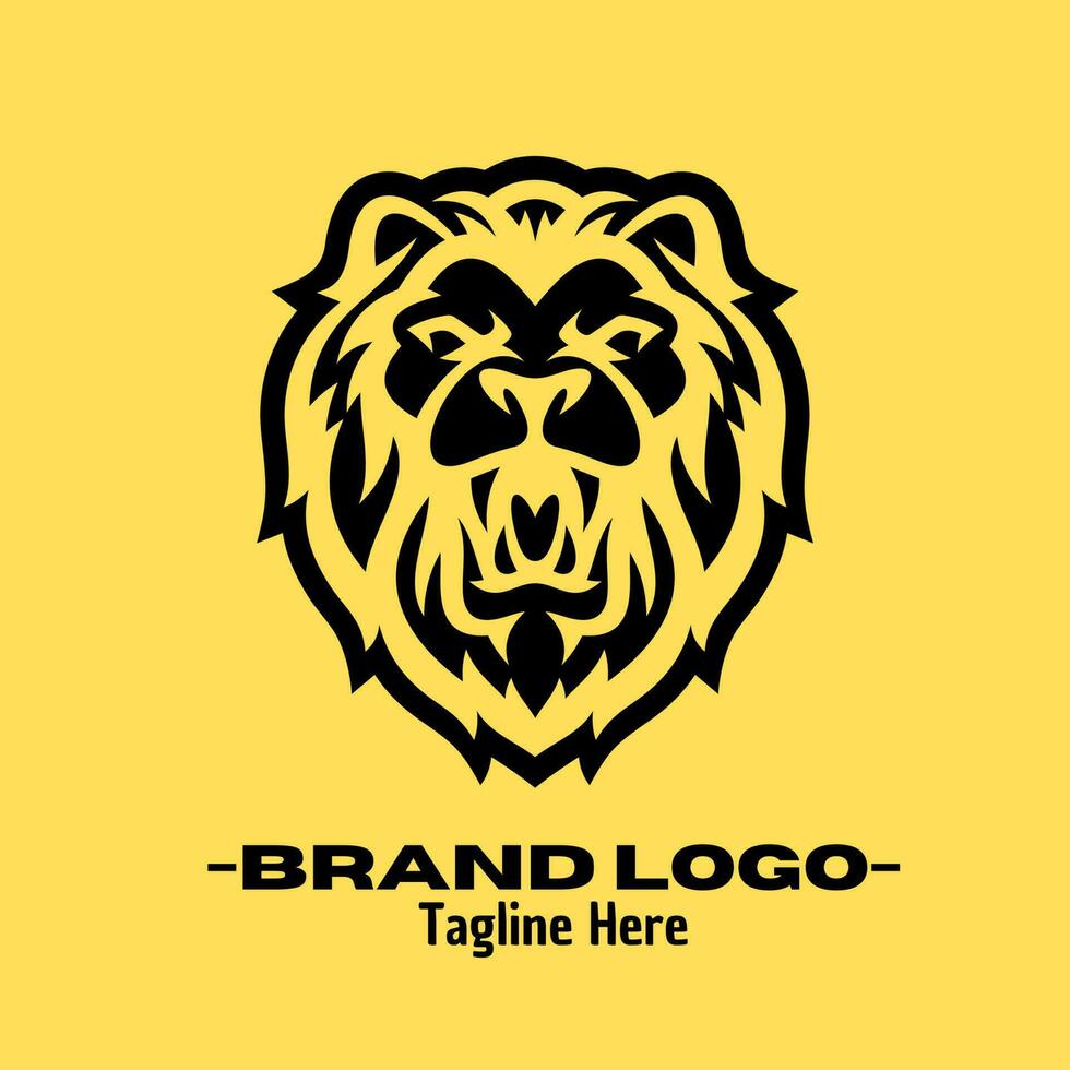 Leone logo design vettore illustrazione, marca identità emblema