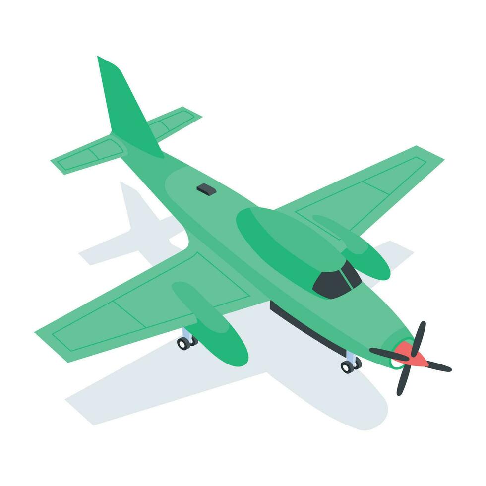 moderno isometrico icona di aereo vettore