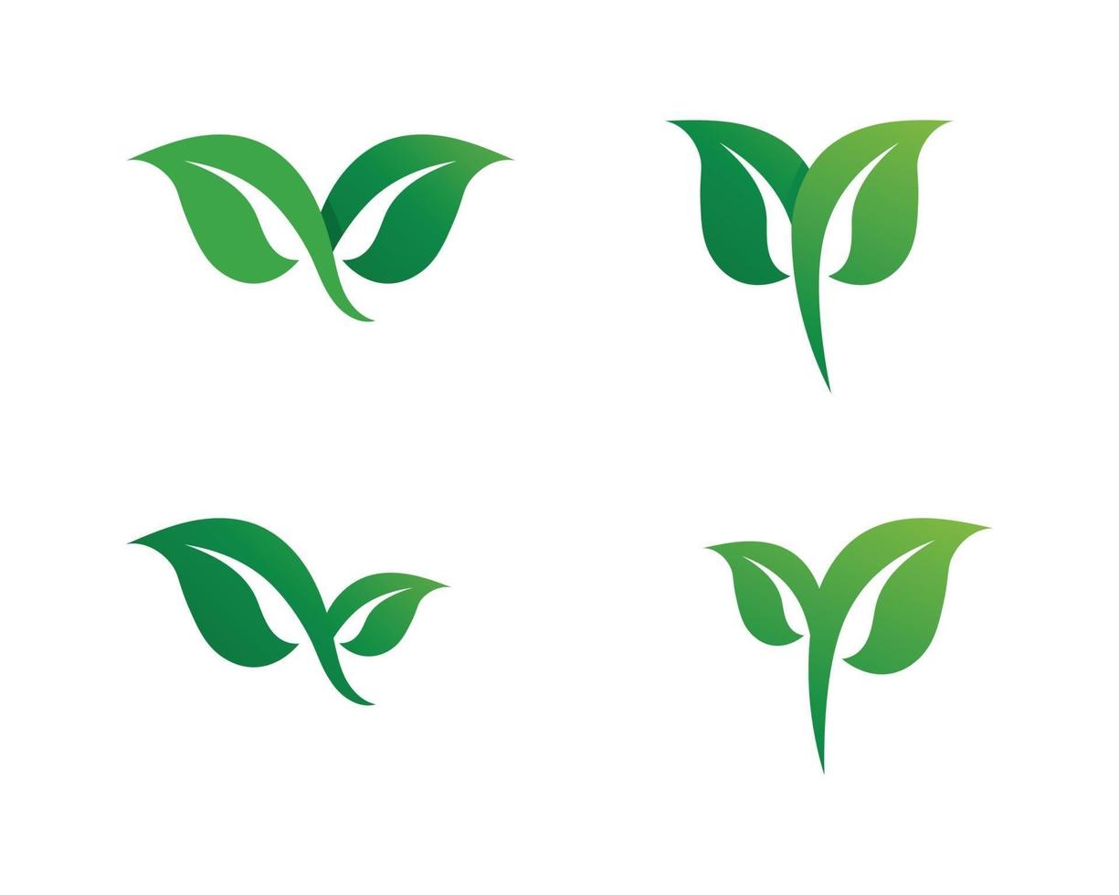 albero foglia vector logo design natura pianta logo per la natura logo e icona del design vettoriale