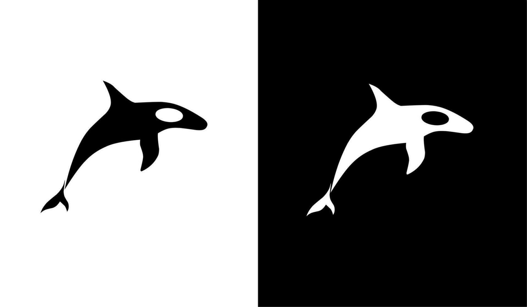 illustrazione vettore grafico di modello logo orca balena