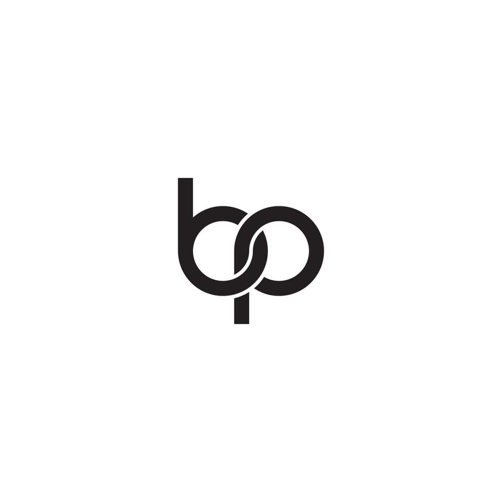 lettere bp monogramma logo design vettore
