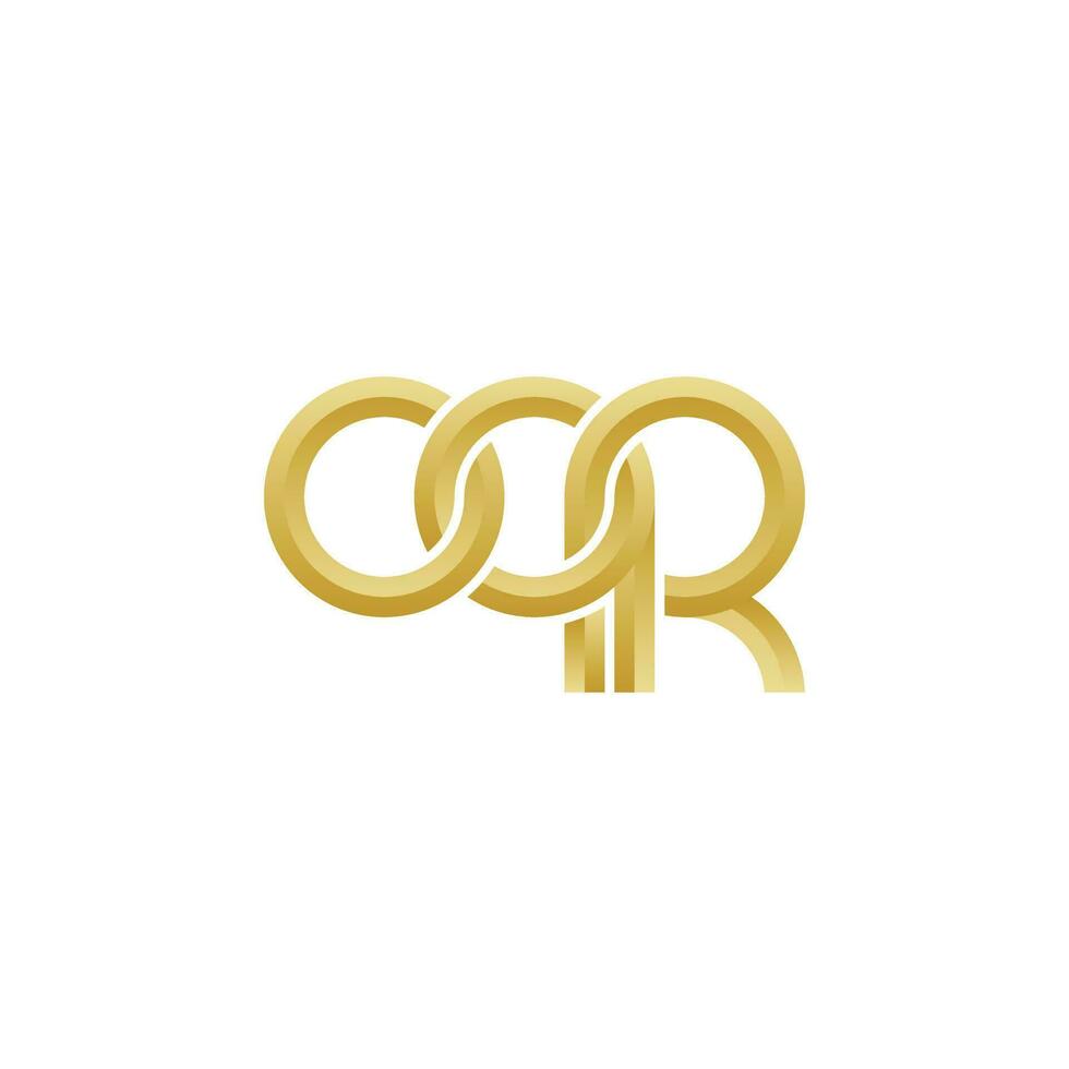 lettere oqr monogramma logo design vettore