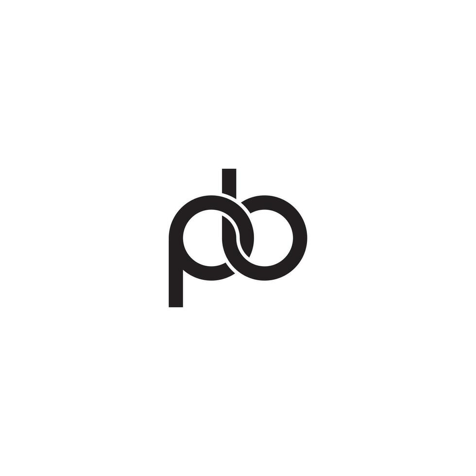 lettere pb monogramma logo design vettore