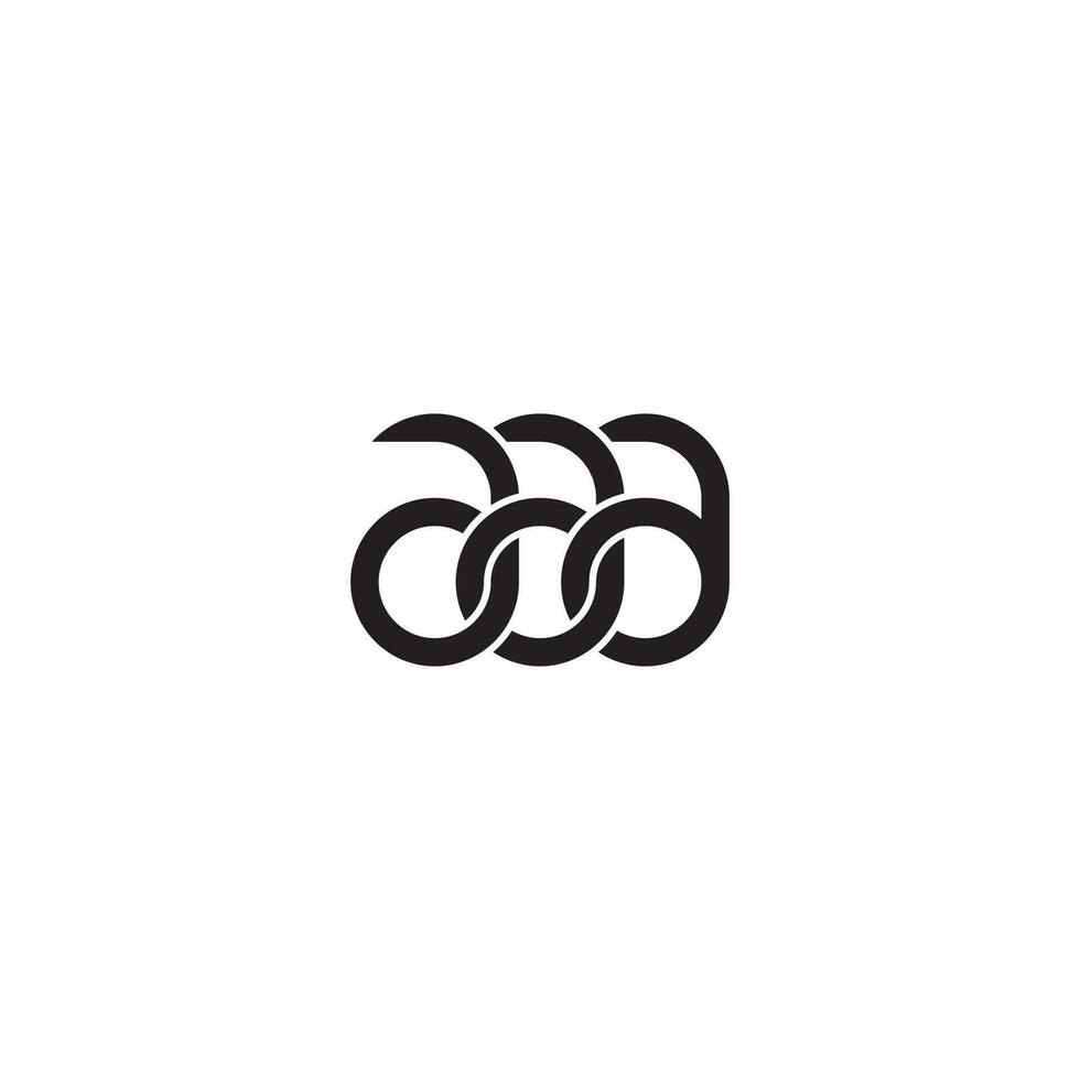 lettere aaa monogramma logo design vettore