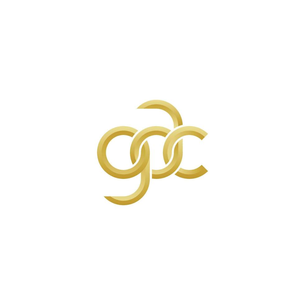 lettere gac monogramma logo design vettore