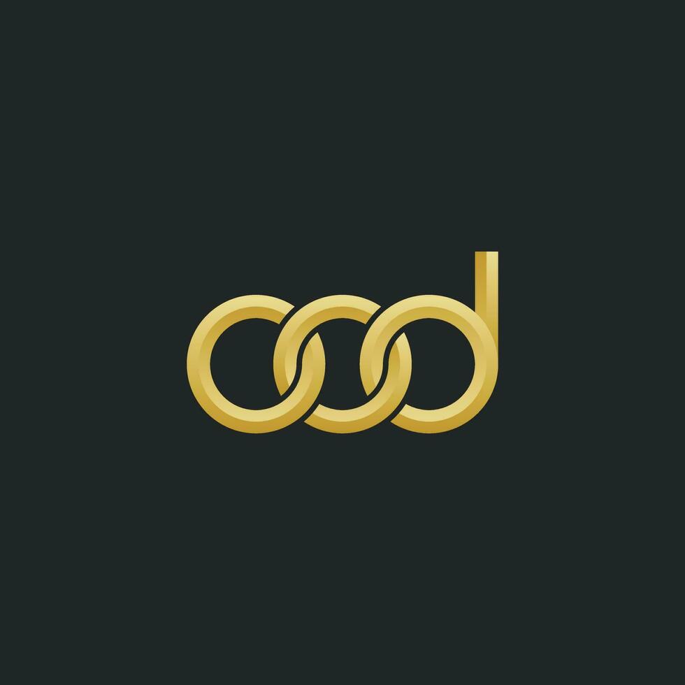 lettere OOD monogramma logo design vettore