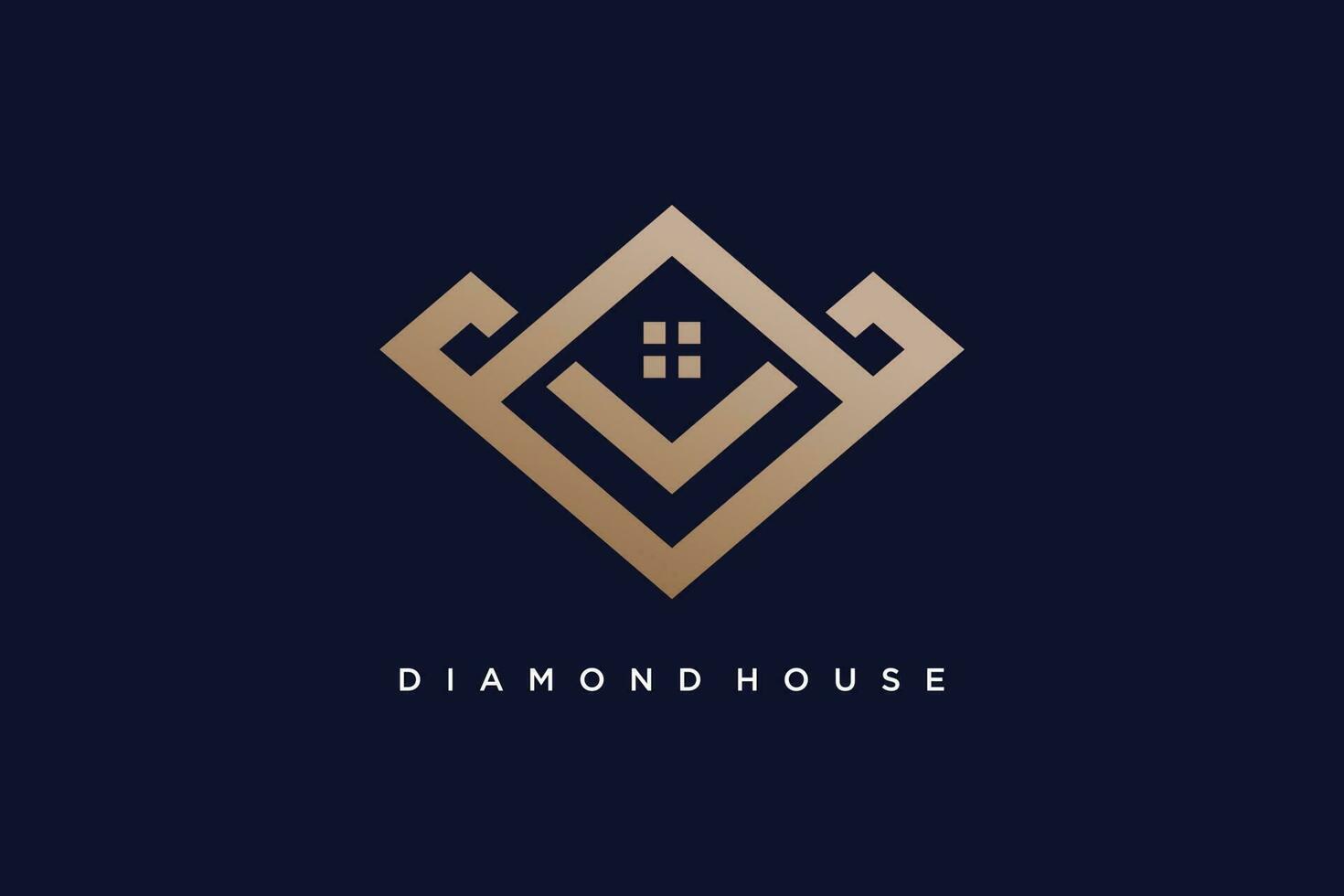 diamante Casa logo design vettore con creativo unico stile