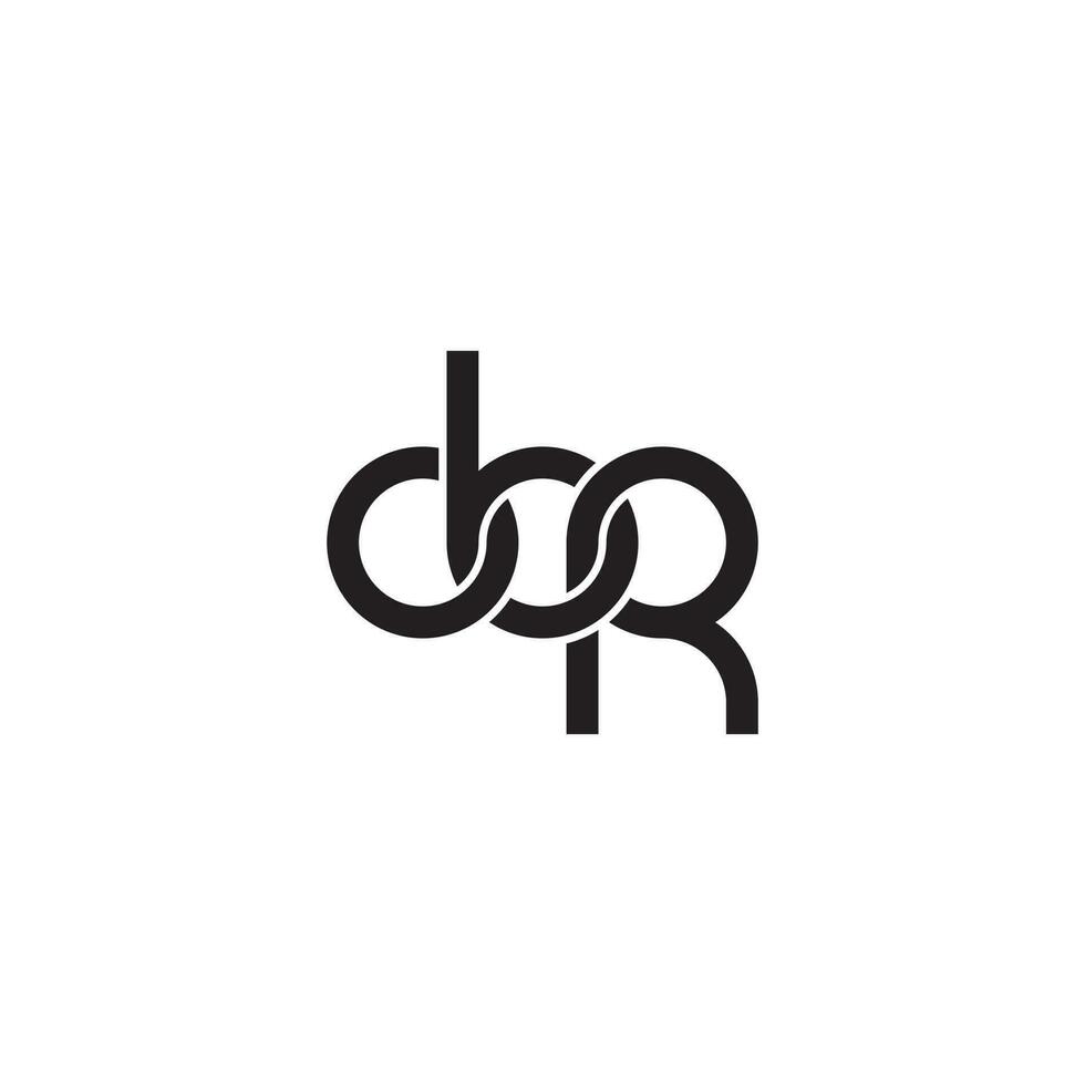 lettere obr monogramma logo design vettore