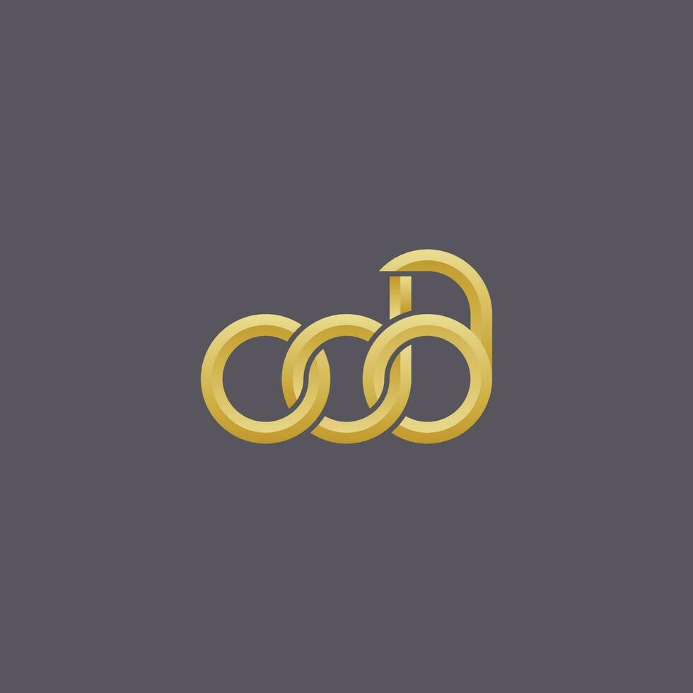 lettere oda monogramma logo design vettore