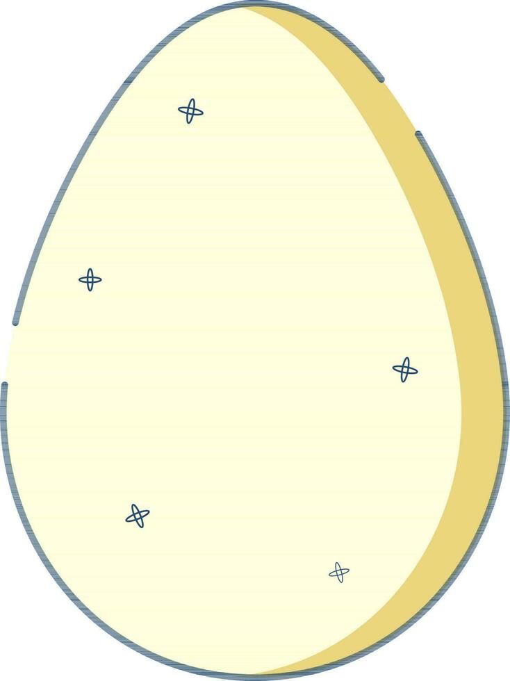 giallo e blu stella decorato Pasqua uovo. vettore