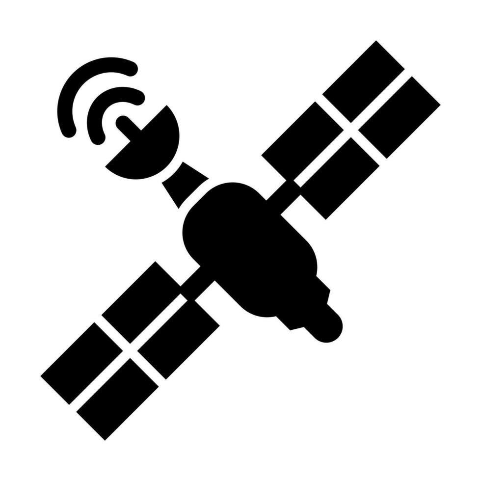satellitare glifo icona design vettore