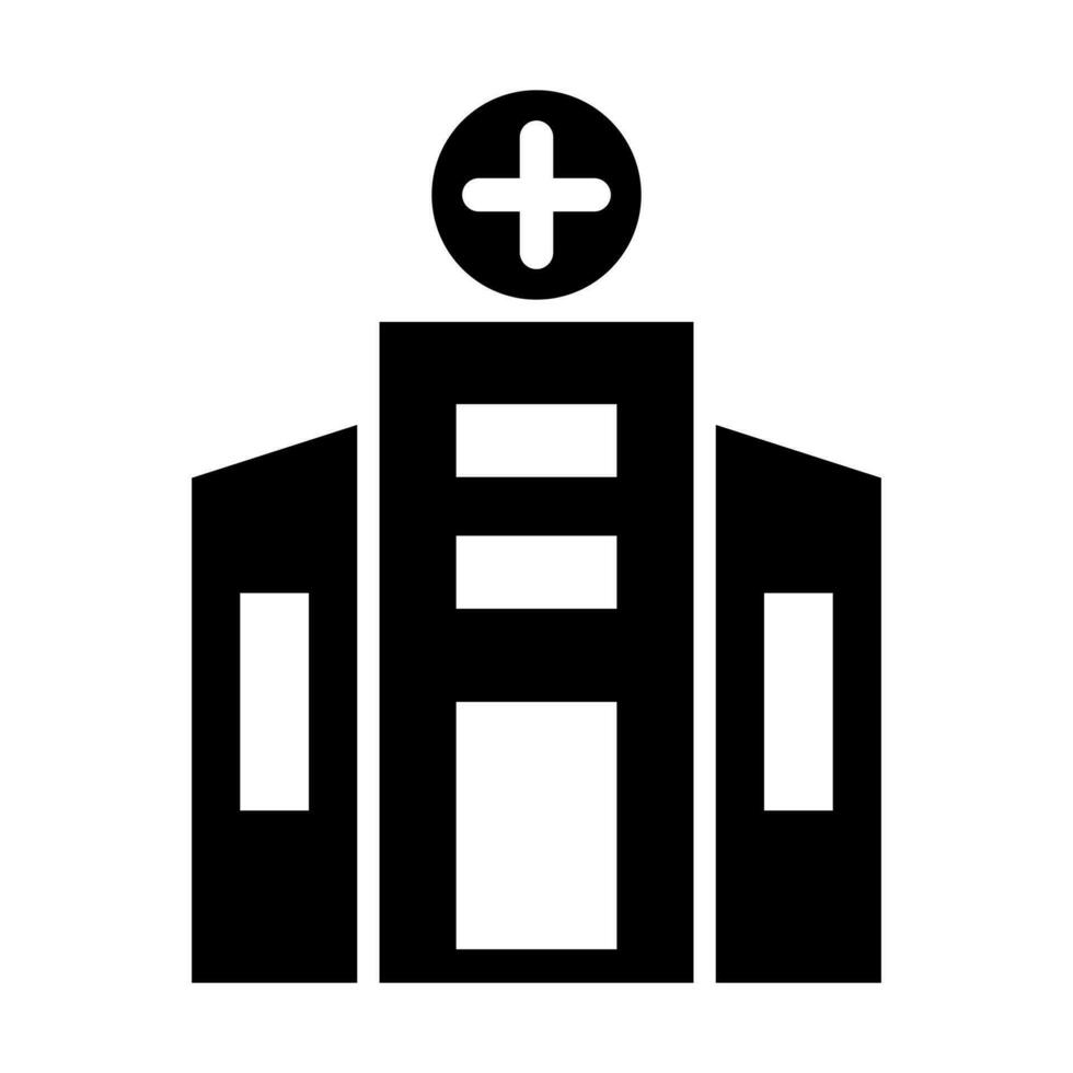 ospedale glifo icona design vettore