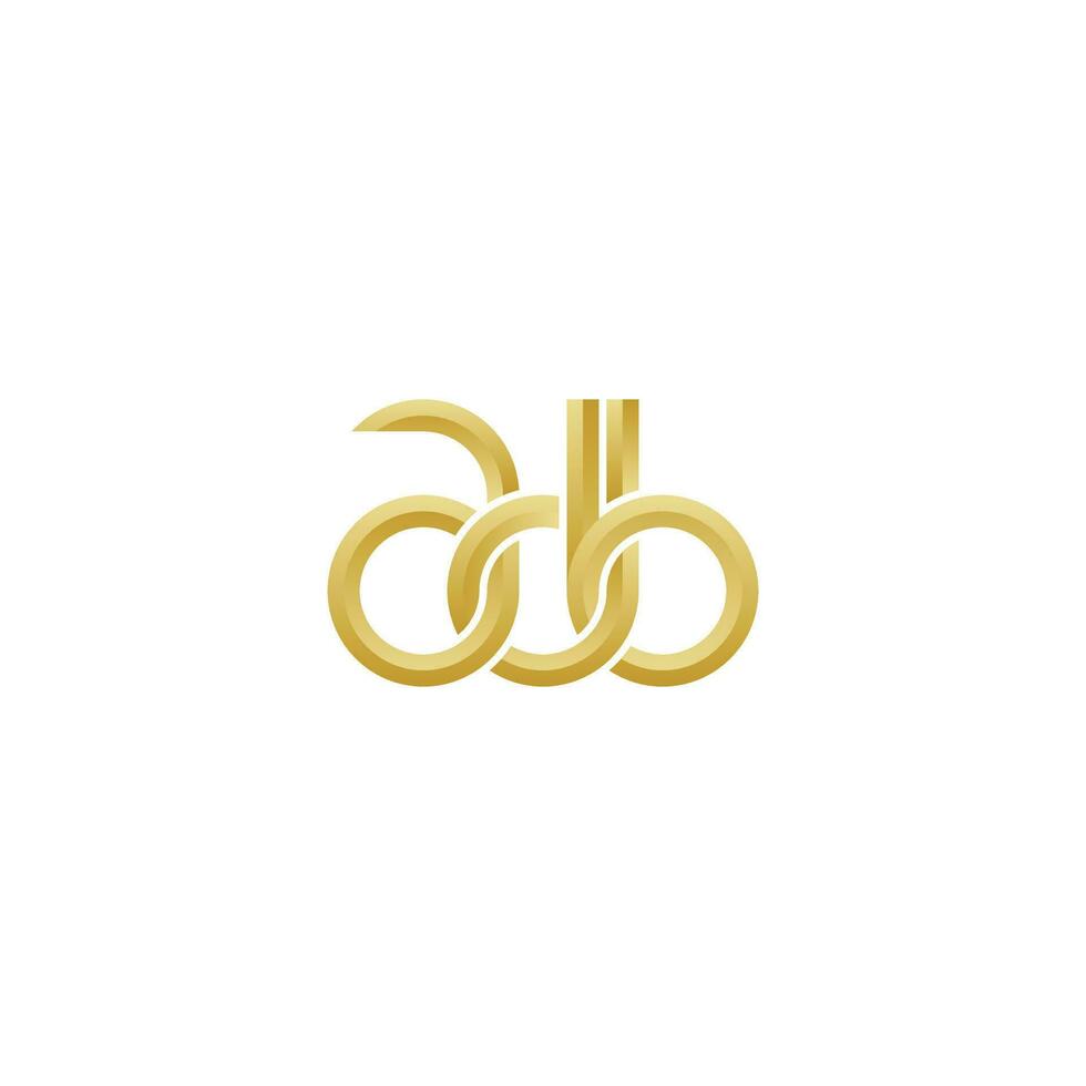 lettere adb monogramma logo design vettore