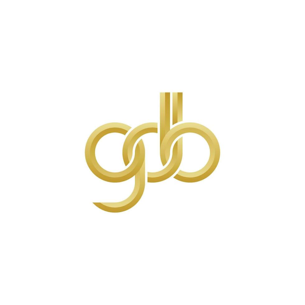 lettere gdb monogramma logo design vettore