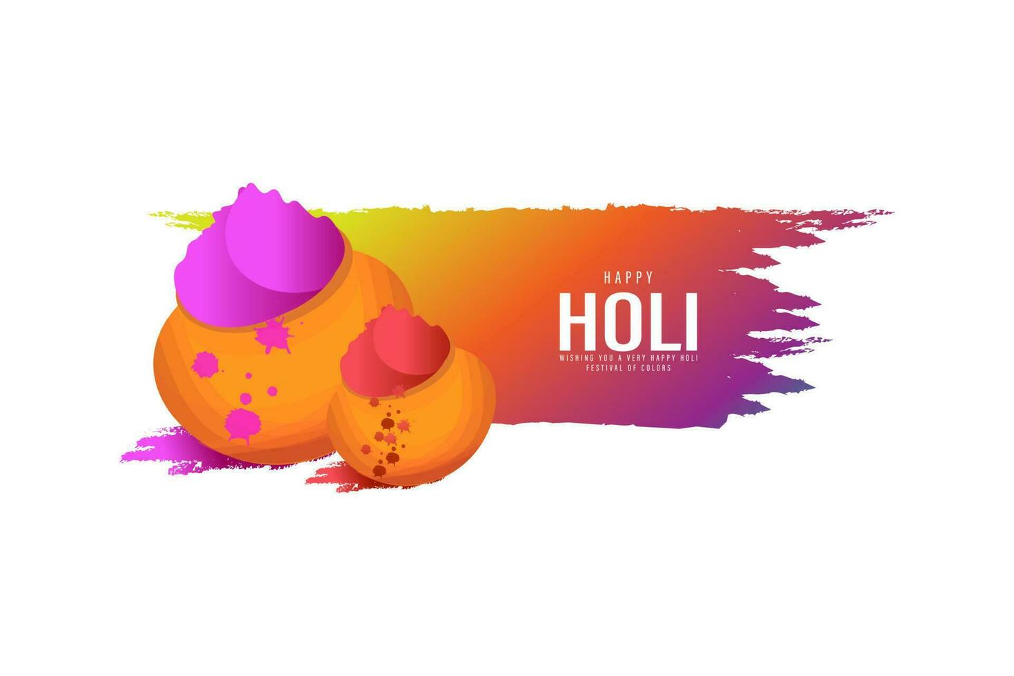 holi indiano Festival di colori creativo bandiera modello design vettore
