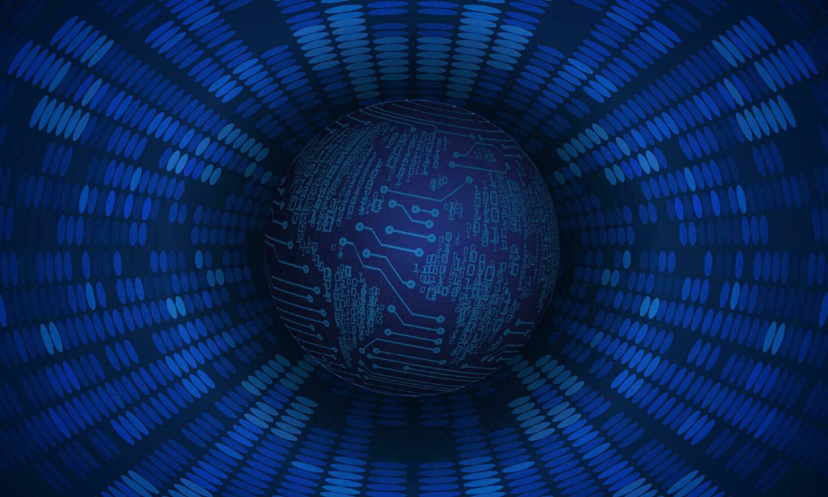 moderno sicurezza informatica tecnologia sfondo con blu globo vettore